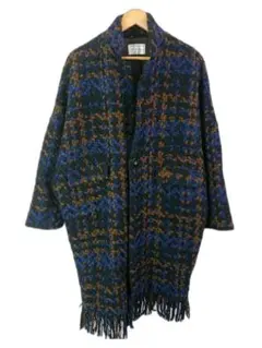 antiqua patterntorso ウール混フリンジコート レディースのサムネイル