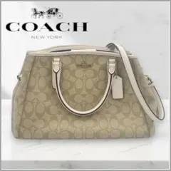 【COACH】良品 ２wayショルダーバッグ （キャンバス × レザー）