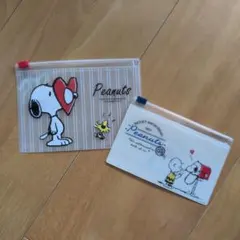 Peanuts スヌーピー クリアケース 2個セット