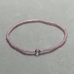 ビーズ　ブレスレット　ハンドメイド　ピンク　303