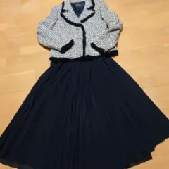 インゲボルグ✨ウエストゴム✨水玉✨プリーツ✨フロッキー✨スカート✨美品✨１１✨
