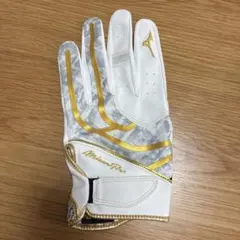Mizuno Pro 守備用手袋 ホワイト/ゴールド