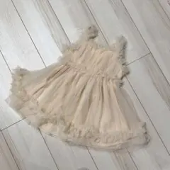 【未使用】SHEIN キッズ チュールワンピース ベージュ 2-3Yのサムネイル