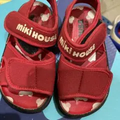 Miki House 赤 サンダル 130
