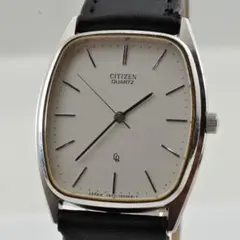 CITIZEN シチズン メンズ腕時計 スクエア シルバー　クォーツ 稼働品