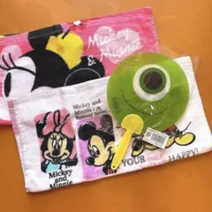 ディズニー タオル2枚、うちわ