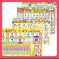 お風呂ポスター あいうえお表 ひらがな 数字 カタカナ アルファベット 幼児のサムネイル