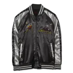 スカジャン★4L スーベニアジャケット 刺繍 ブルゾン 舞妓/GRAY