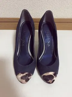 DIANA パンプス スエード レオパード柄
