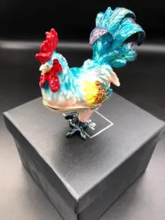 ◆1619◆ニワトリ 置物 ジュエリーボックス