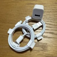 iPhone Lightningケーブル 2本・USB充電器セット