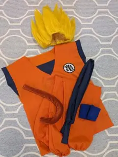 悟空　ドラゴンボール コスチューム 尻尾&サイヤ人カツラ付き
