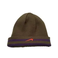 old Nike reversible border knit cap y2k