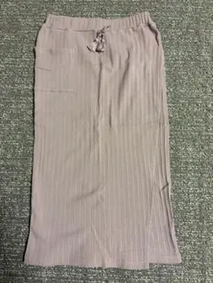 BEAMS mini リブロングスカート150cm ピンクベージュのサムネイル