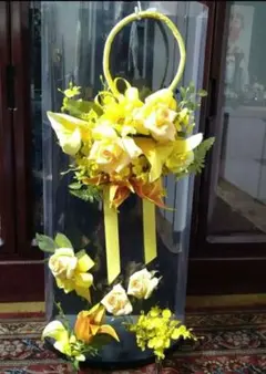 ウエディングブーケ　ブートニア　ヘアピン　カラードレス　結婚式　持ち手あり