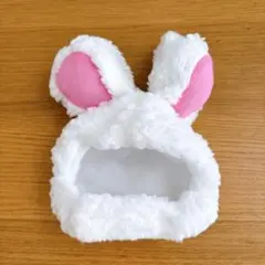 猫 犬 帽子 着ぐるみ コスプレ うさぎ ふわふわ ペット用 白 うさ耳