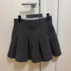 グレー プリーツミニスカート
