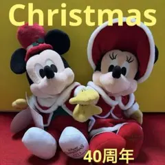 ミッキー　ミニー　クリスマス　40周年 2023 ぬいぐるみ