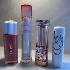 韓国製リップグロスセット 4点 AMUSE, CLIO,coringco