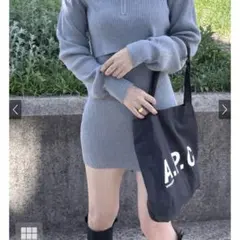 GRL ハーフジップトップス×ワンピースセットアップ