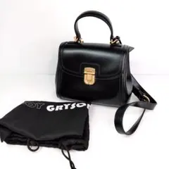 JOY GRYSON ブラック ショルダーバッグ ゴールド金具 合皮 - メルカリ