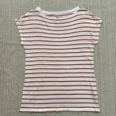 ユニクロ ボーダーTシャツ M フレンチスリーブ夏向け 爽やかコーデ 即購入OK