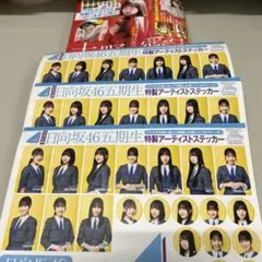 日向坂46 特製アーティストステッカー ￼3枚セット 【本はつきません】