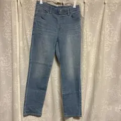 レディース スキニーデニムパンツ ライトブルー Mサイズのサムネイル