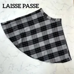 LAISSE PASSE レッセパッセ 膝丈スカート チェック ミニスカート