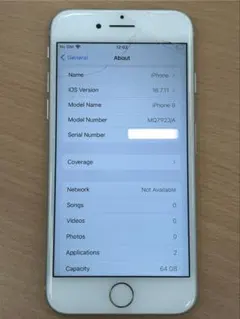 Apple iPhone8 64GB シルバー 本体のみ　SIMロック解除済み