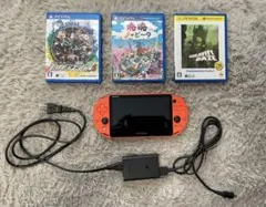 PS Vita 本体 オレンジ ゲームソフト付き 美品