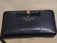 Kate Spade ブラック 長財布 リボン付き