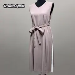 Twelve Agenda サイドプリーツVネックワンピース 7AR ロング