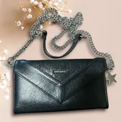 ディーゼルブラックショルダーバッグ DIESEL長財布チェーン