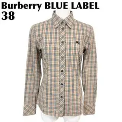【美品】 Burberry ブルーレーベル 38 ノバチェック 長袖シャツ