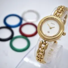 72 稼働　GUCCI 時計　チェンジベゼル　6色　ゴールド　レディース　希少