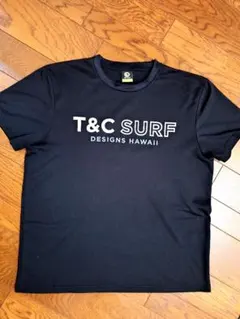 美品♥T&C SURF DESIGNS♥HAWAIIブラックTシャツメンズ【L】