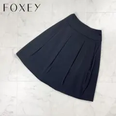 美品 フォクシーニューヨーク プリーツバルーンスカート 黒サイズ38*HD539