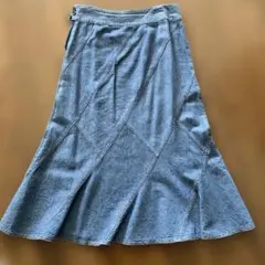 ローラアシュレイ　デニム フレアロングスカート ウエスト約40cm
