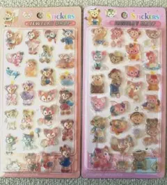 立体シール　【ダッフィー♡グッズ】2枚セット　ぷくぷくシール