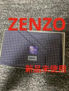 KENZO ハンカチ ネイビー チェック柄　新品未使用品のサムネイル