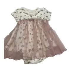 ロンパース ワンピース 花柄 チュールスカート 祝い着 バースデーフォト