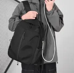 ブラック　リュック ビジネスバッグ 大容量 バックパック USB 多機能 通勤