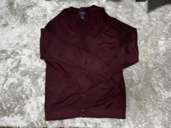 DOCKERS バーガンディ カーディガン 長袖 古着 秋 ワインレッド 赤