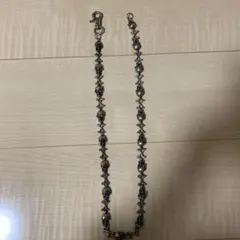 ウォレットチェーン スカル クロスボーン ロック パンク ドクロ