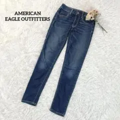 アメリカンイーグル スキニーデニムパンツ XS ストレッチ インディゴのサムネイル