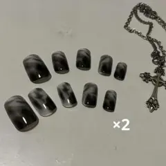 ネイルチップ　地雷系　ギャル　ストリート系　y2k ワンホン