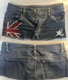 ユニオンジャックデニムミニスカート