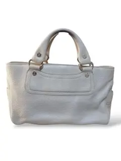 CELINE セリーヌ ブギーバッグ オフホワイト レザー ハンドバッグ