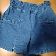 デニムハーフパンツ ポケット付き
